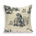 Tiger Cushion Case Autumn Jungle Home Decor Pillows Cases Leopard Printed Animal Throw Pillow Covers Decorative Pillowcase Soft Cushion Covers For Bedroom Sofa Bed Linen Pillow Covers 45X45CM