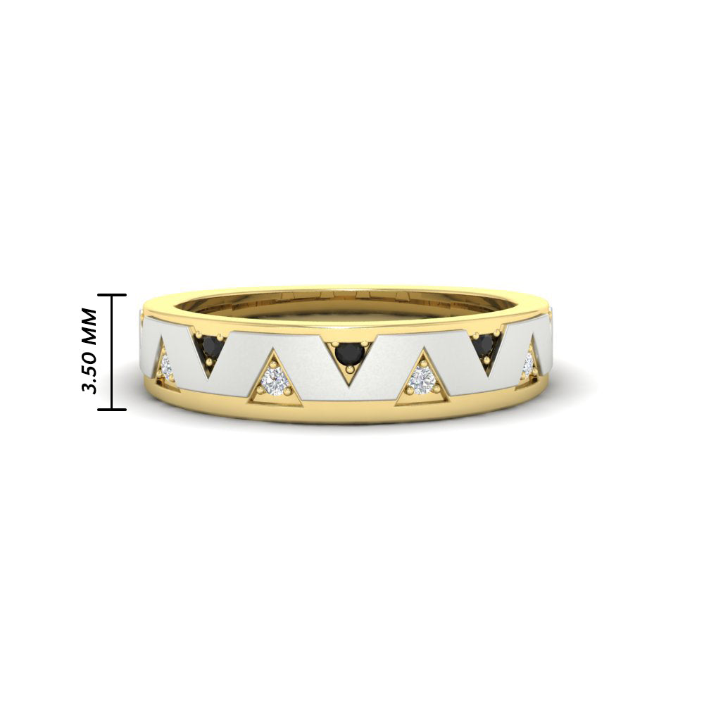 Two Tone Male Wedding Band