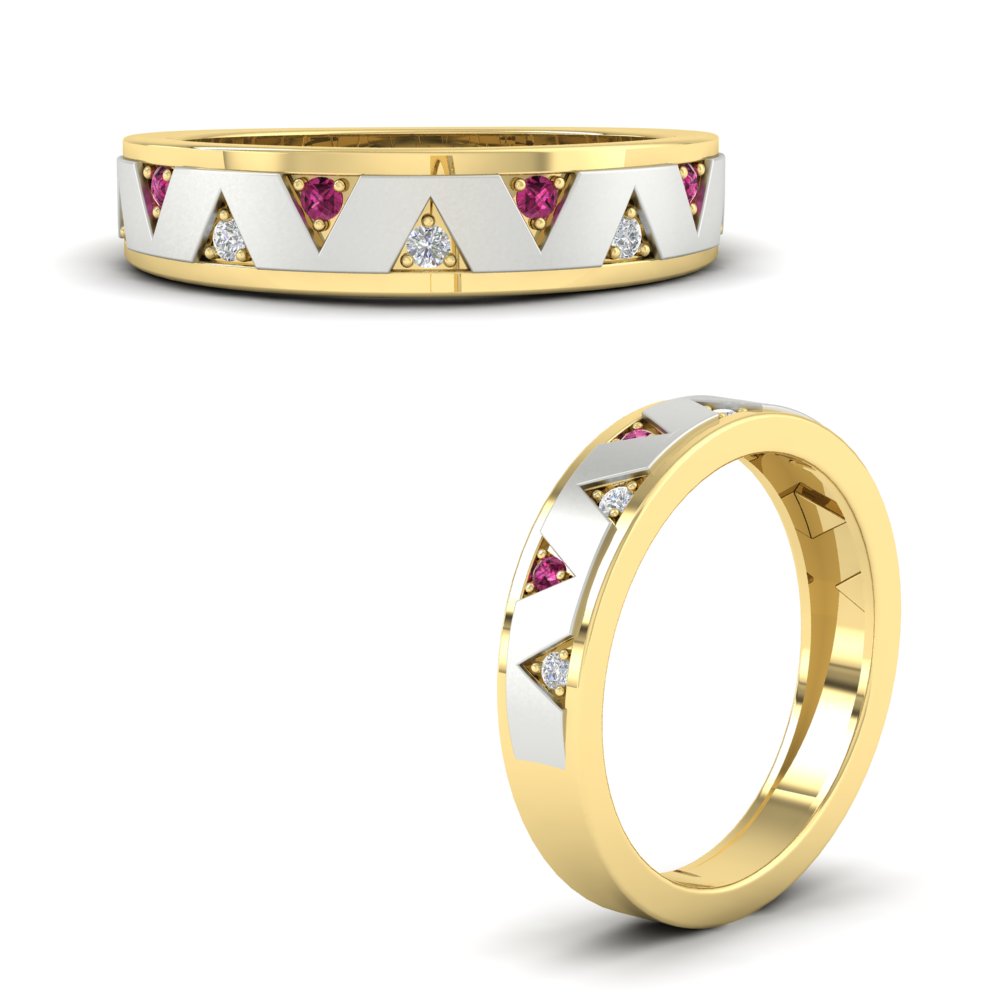 Two Tone Male Wedding Band