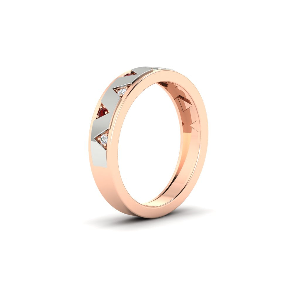 Two Tone Male Wedding Band