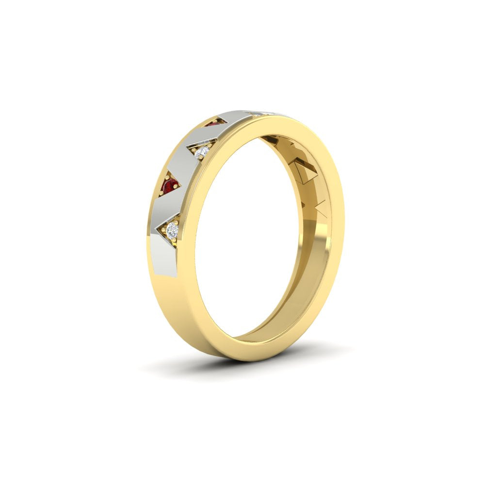 Two Tone Male Wedding Band