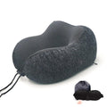 U-Shape Travel Pillow Pure Memory Foam Neck Pillow for Airplane Office Nap Cervical Pillows Flight Sleeping Head Neck Support Memory Cotton Neck Pillow Cervical Vertebra Travel Portable Noon Break Aircraft Neck Pillow For Traveling