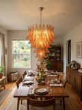Verdine Amber Fern Leaf Chandelier