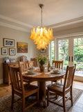 Vintage Caramels Glass Murano Petals Chandelier
