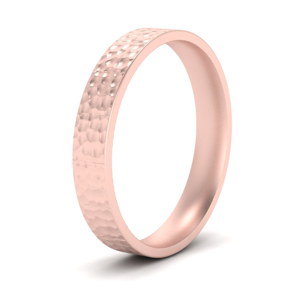 Hammered Wedding Band Comfort Fit 5 mm
