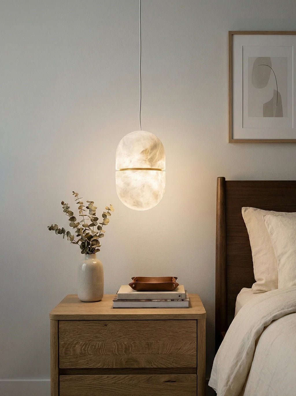 Capsule Alabaster Pendant Light