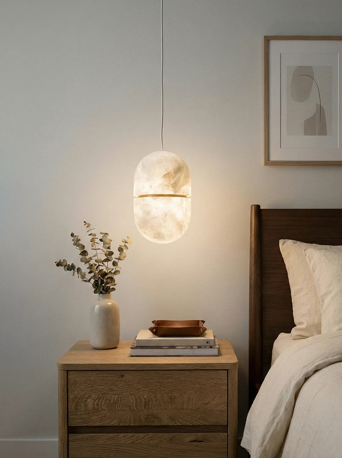 Capsule Alabaster Pendant Light